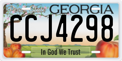 GA license plate CCJ4298