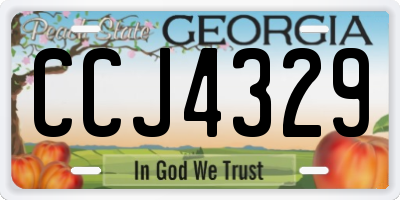 GA license plate CCJ4329