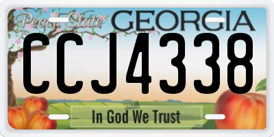 GA license plate CCJ4338