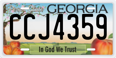 GA license plate CCJ4359