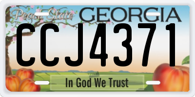 GA license plate CCJ4371