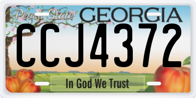 GA license plate CCJ4372