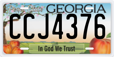 GA license plate CCJ4376