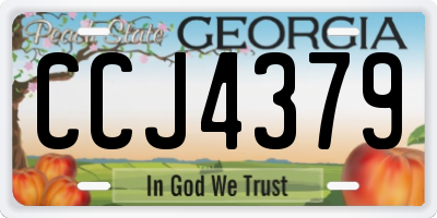 GA license plate CCJ4379