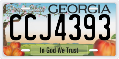 GA license plate CCJ4393
