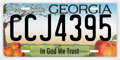 GA license plate CCJ4395
