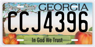GA license plate CCJ4396