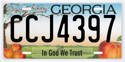 GA license plate CCJ4397