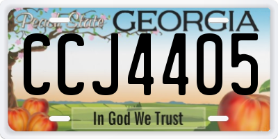 GA license plate CCJ4405