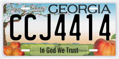 GA license plate CCJ4414