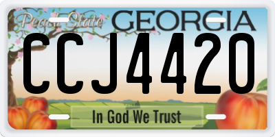 GA license plate CCJ4420