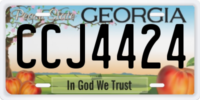 GA license plate CCJ4424