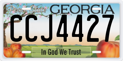 GA license plate CCJ4427