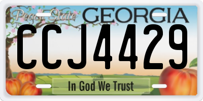 GA license plate CCJ4429
