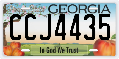 GA license plate CCJ4435