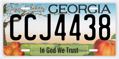 GA license plate CCJ4438