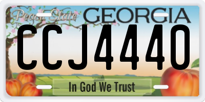 GA license plate CCJ4440