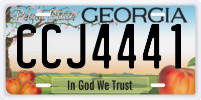 GA license plate CCJ4441