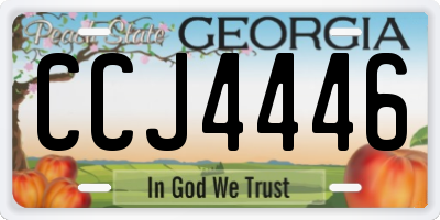 GA license plate CCJ4446