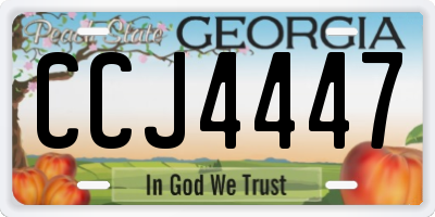 GA license plate CCJ4447