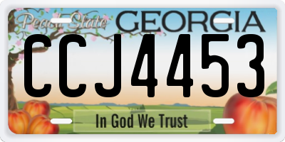 GA license plate CCJ4453