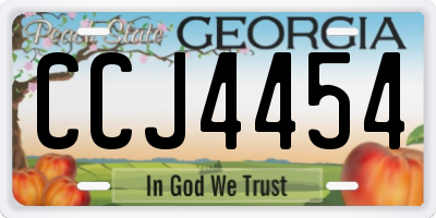 GA license plate CCJ4454