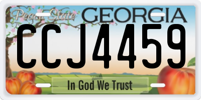 GA license plate CCJ4459