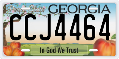GA license plate CCJ4464