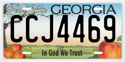 GA license plate CCJ4469