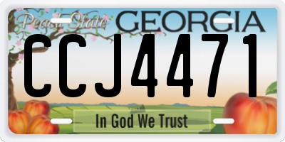 GA license plate CCJ4471