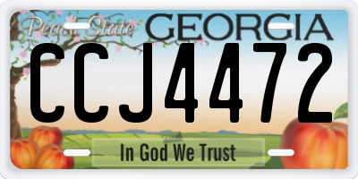 GA license plate CCJ4472