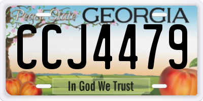 GA license plate CCJ4479