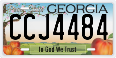 GA license plate CCJ4484