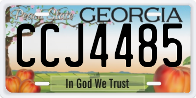 GA license plate CCJ4485