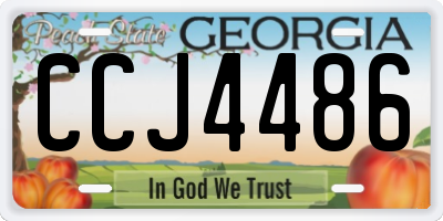 GA license plate CCJ4486