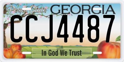 GA license plate CCJ4487