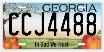 GA license plate CCJ4488