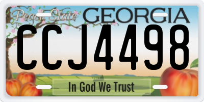 GA license plate CCJ4498