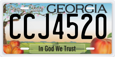 GA license plate CCJ4520
