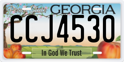 GA license plate CCJ4530