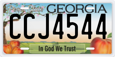 GA license plate CCJ4544