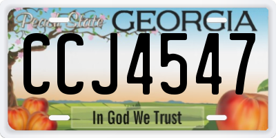 GA license plate CCJ4547