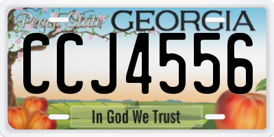 GA license plate CCJ4556