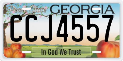 GA license plate CCJ4557