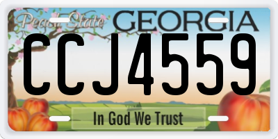GA license plate CCJ4559