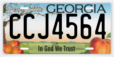 GA license plate CCJ4564