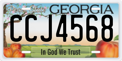 GA license plate CCJ4568