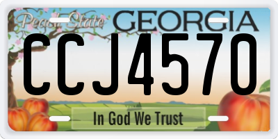 GA license plate CCJ4570