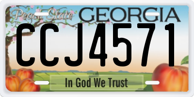 GA license plate CCJ4571
