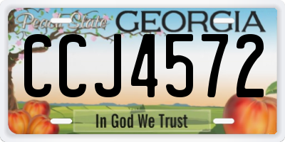 GA license plate CCJ4572